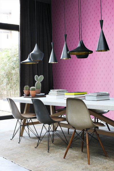 Origin Wallcoverings Tapete kapitoniertes Mustes Rosa - 53 cm x 10.05 m - 326345