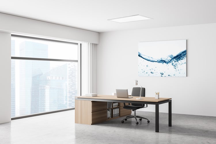 LED Aufbaupanel NICOLA, Aufbauleuchte aus Metall und Kunststoff mit fest verbauten LEDs in neutralweiß, Panel für Innenräume 29,5 x59,5 cm