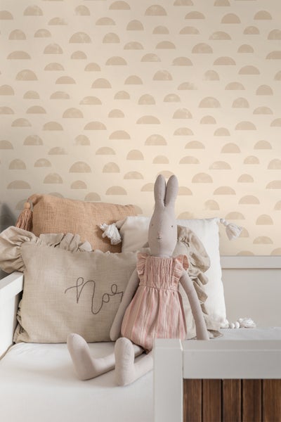 ESTAhome Tapete grafisches Motiv Beige - 53 cm x 10.05 m - 139735