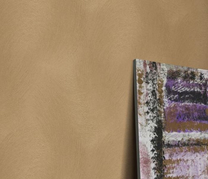 Nahaufnahme einer Wandgestaltung mit abstraktem Gemälde