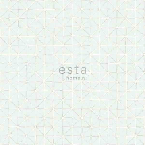 ESTAhome Tapete geometrische Formen Hellgrün - 53 cm x 10.05 m - 148347