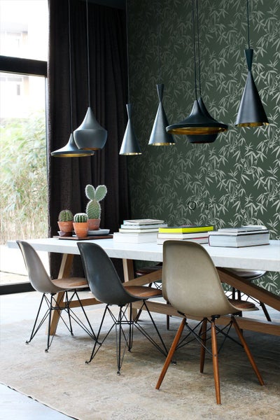 Origin Wallcoverings Tapete Bambusblätter Dunkelgrün - 53 cm x 10.05 m - 347738