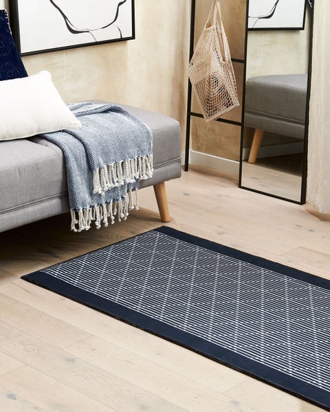 Teppich CHARVAD Marineblau 80 x 200 cm
