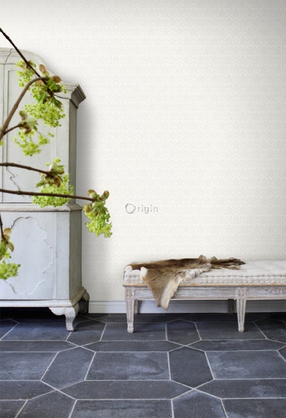 Origin Wallcoverings Tapete Ornamente Weiß - 53 cm x 10,05 m - 346201