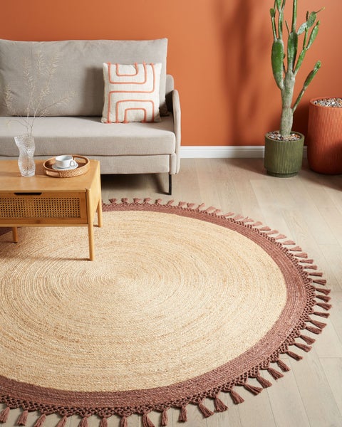 Teppich MARTS Braun ø 200 cm Jute