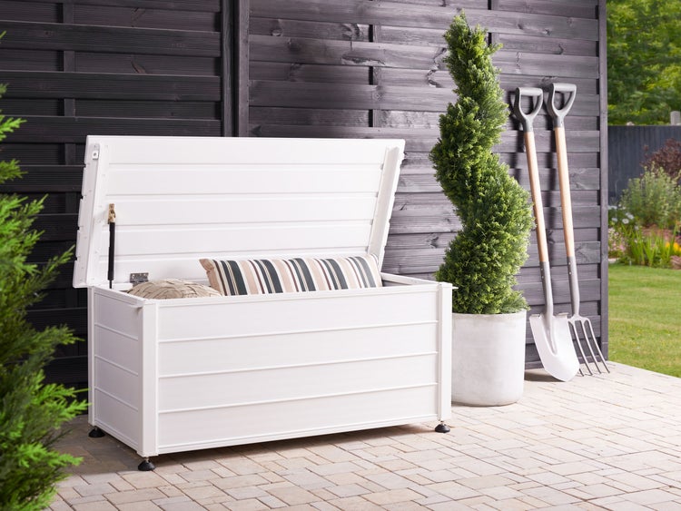 Aufbewahrungsbox CAMPALTO Metall 113 cm 50 cm Weiß