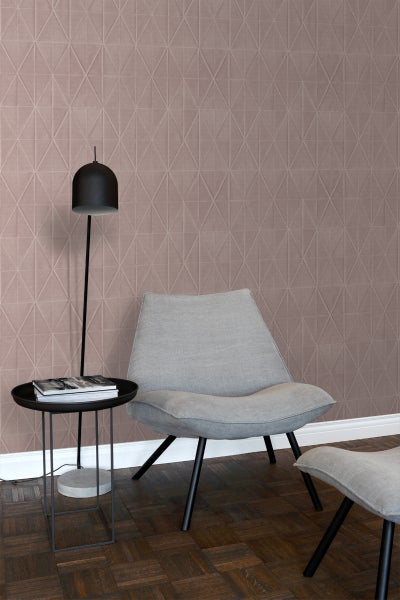 ESTAhome Tapete Origami-Muster Altrosa - 53 cm x 10.05 m - 148709