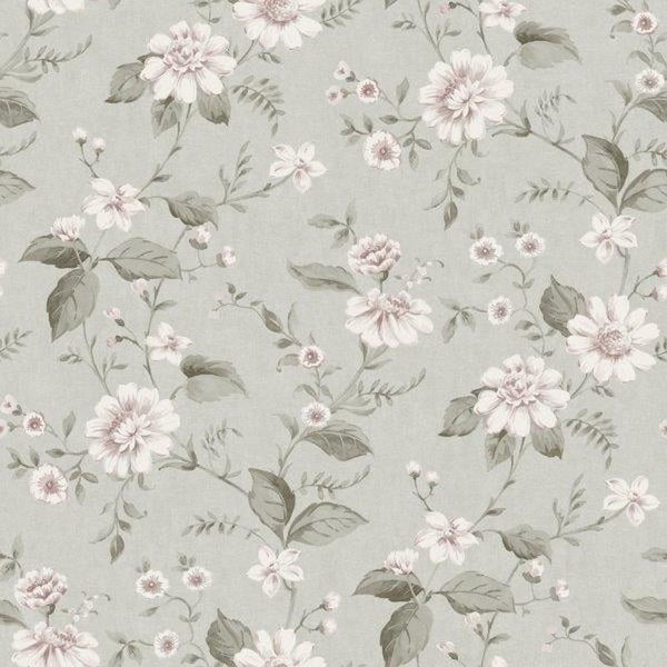 Borastapeter Tapete Blumen Grün - 53 cm x 10.05 m - 660231