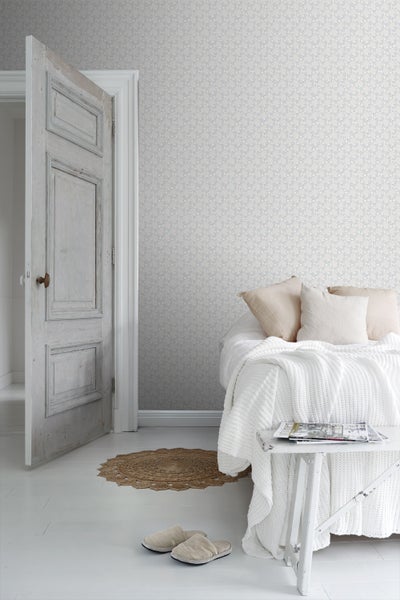 Borastapeter Tapete Blumen Grau - 53 cm x 10.05 m - 660921