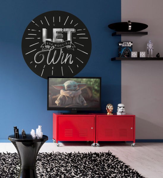 Disney selbstklebende runde Tapete Star Wars Wookiee Schwarz-Weiß - Ø 128 cm - 612023