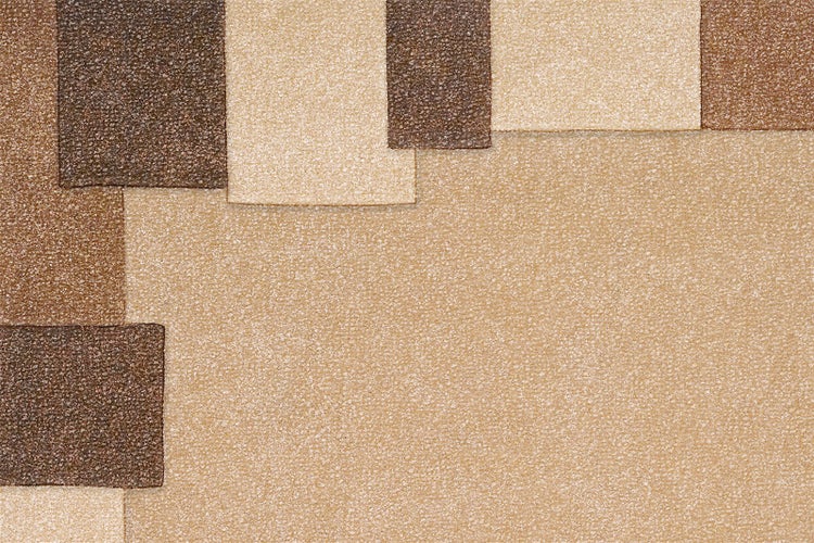 Kurzflor Teppich Chipo Braun / Beige Modern 70 x 140 cm