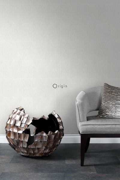 Origin Wallcoverings Tapete grafische Form Crême-Weiß - 53 cm x 10.05 m - 347212
