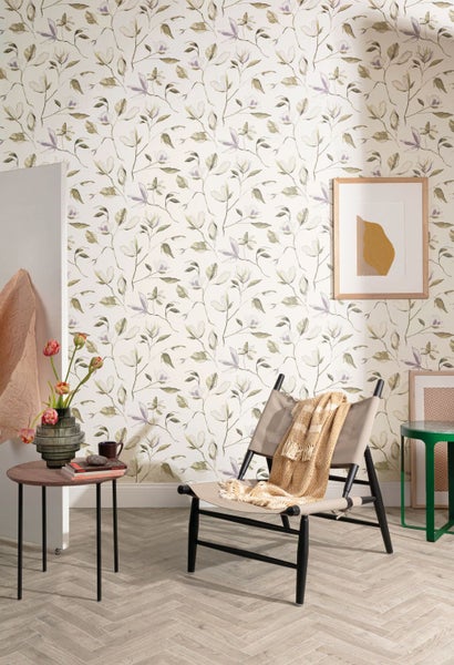 Masureel Tapete Blumen Weiß - 53 cm x 10.05 m - 632087