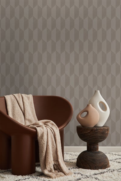 Origin Wallcoverings Tapete 3D Muster Taupe - 50 x 900 cm - 348039