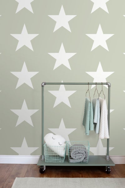 ESTAhome Tapete Sterne Mintgrün - 53 cm x 10.05 m - 138948