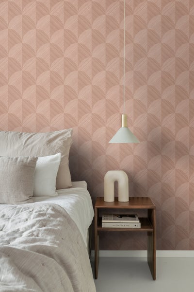 Origin Wallcoverings Tapete 3D Muster Terrakottarosa - 53 cm x 10.05 m - 347937