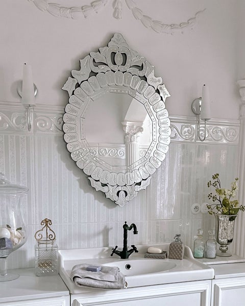 Wandspiegel CRAON 67 cm 100 cm Silber