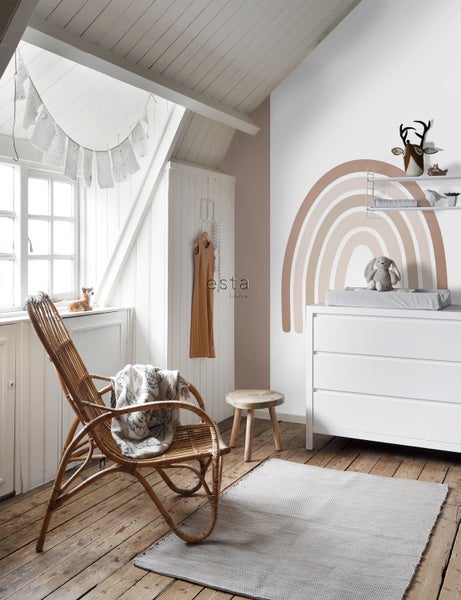 ESTAhome Fototapete Regenbogen Terrakotta, Hellrosa und Beige - 1,5 x 2,79 m - 159053