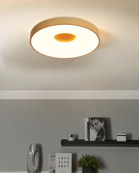 LED Deckenlampe BRAGOTO mit Dimmer Metall Hellbraun