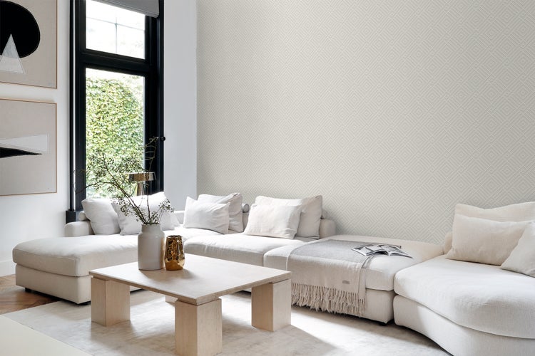 Origin Wallcoverings Tapete 3D grafisches Motiv Weiß - 50 x 900 cm - 347977