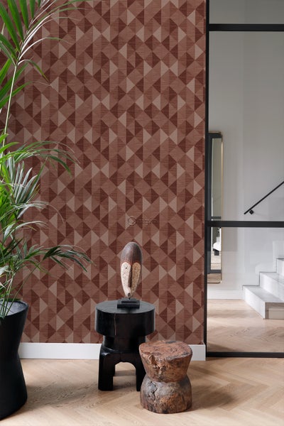 Origin Wallcoverings Tapete 3D Grasmuster Burgunderrot - 50 x 900 cm - 347887
