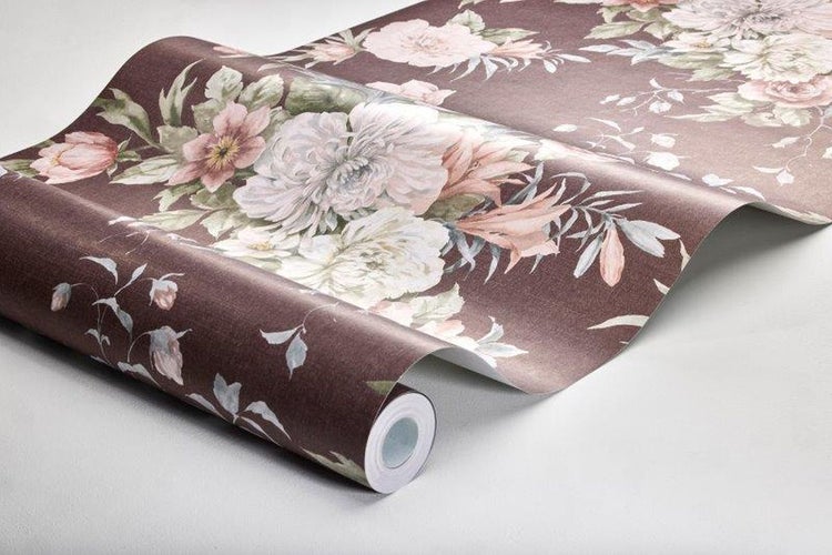 Borastapeter Tapete Blumenstillleben Rot - 53 cm x 10.05 m - 660262