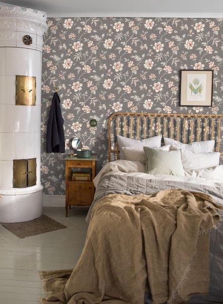 Borastapeter Tapete Blumen Braun - 53 cm x 10.05 m - 660413