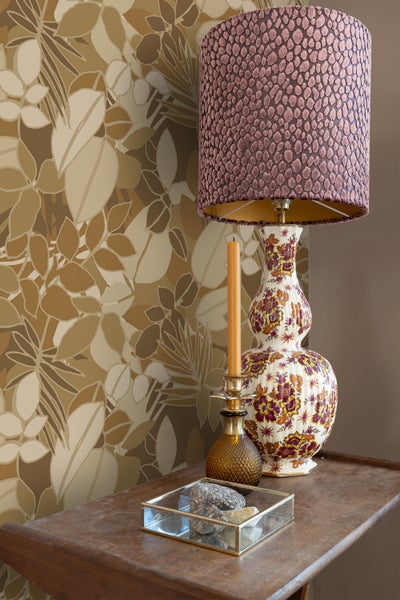 ESTAhome Tapete Blätter Braun und Beige - 50 x 900 cm - 139849