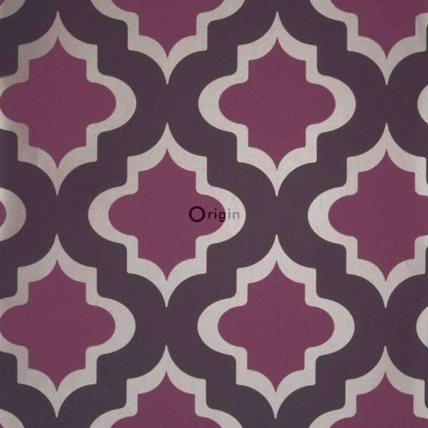 Origin Wallcoverings Tapete Kasbah-Motiv Aubergineviolett - 52 cm x 10.05 m - 307101