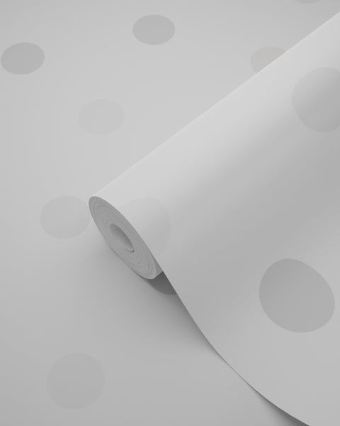 Origin Wallcoverings Tapete Punktmuster Crème-Beige, Hellgrau und Silbergrau - 53 cm x 10.05 m - 347508