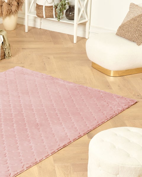 Kunstfellteppich GHARO Rosa 160 x 230 cm