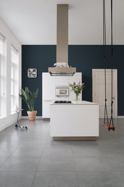 ESTAhome Tapete 3D-Muster Dunkelblau - 50 x 900 cm - 139605