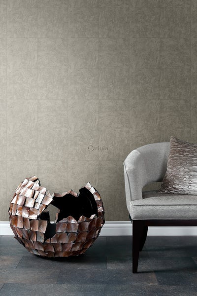 Origin Wallcoverings Tapete Stein-Optik Taupe - 53 cm x 10.05 m - 347410