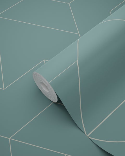 ESTAhome Tapete grafische Linien Graublau - 50 x 900 cm - 139949