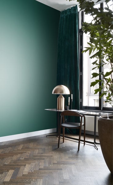 Origin Wallcoverings Tapete Uni mit Glanzeffekt Petrolblau - 53 cm x 10.05 m - 347216