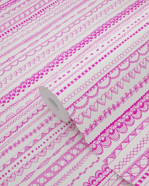 Tapetenrolle mit Mustern