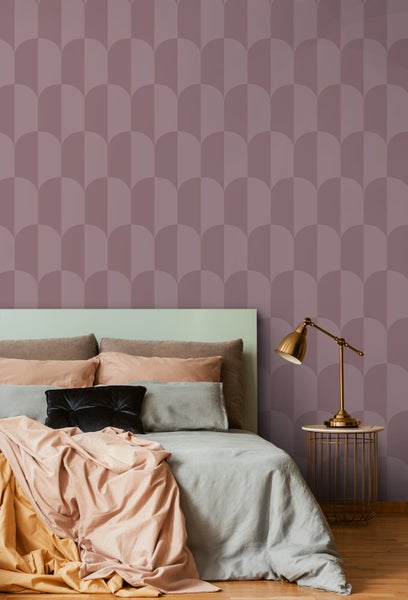 ESTAhome Tapete Art Decó Muster Lila - 50 x 900 cm - 131237
