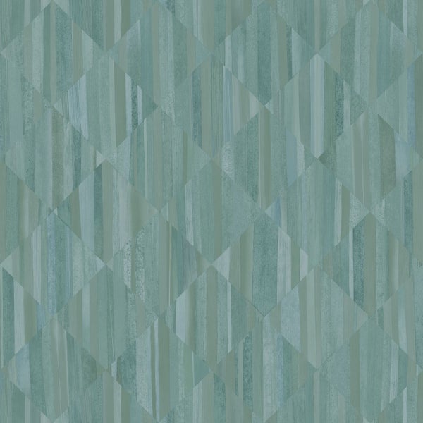 Origin Wallcoverings Tapete 3D Holzoptik Blaugrün - 50 x 900 cm - 347869