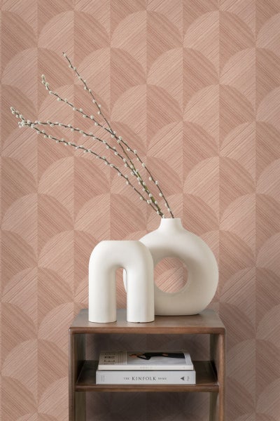 Origin Wallcoverings Tapete 3D Muster Terrakottarosa - 53 cm x 10.05 m - 347937