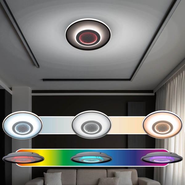 Deckenleuchte mit verschiedenen Beleuchtungseinstellungen
