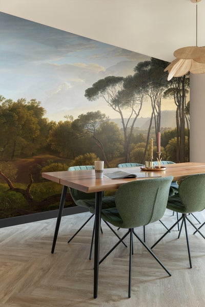 ESTAhome Fototapete italienische Landschaft Dunkelgrün - 3,72 x 2,79 m - 158891