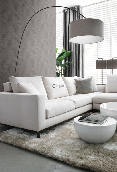 Origin Wallcoverings Tapete mit malerischem Effekt Taupe - 53 cm x 10.05 m - 347386