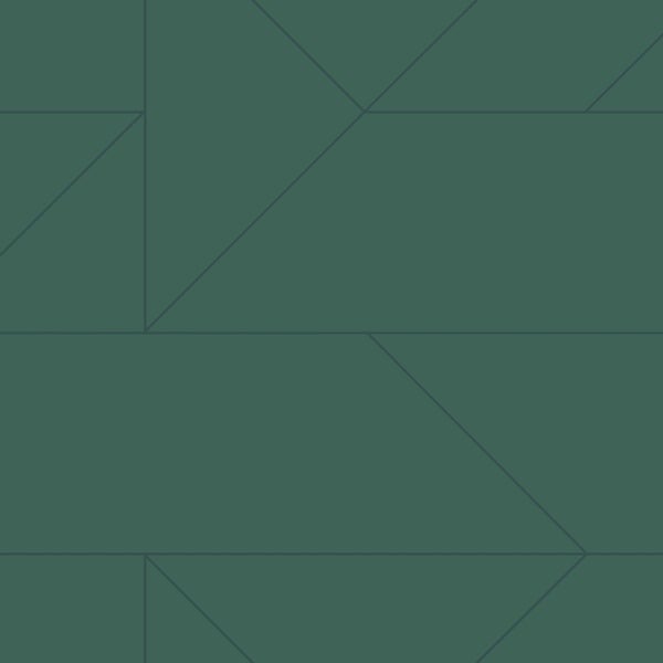 Origin Wallcoverings Tapete grafische Linien Dunkelgrün - 53 cm x 10.05 m - 347724