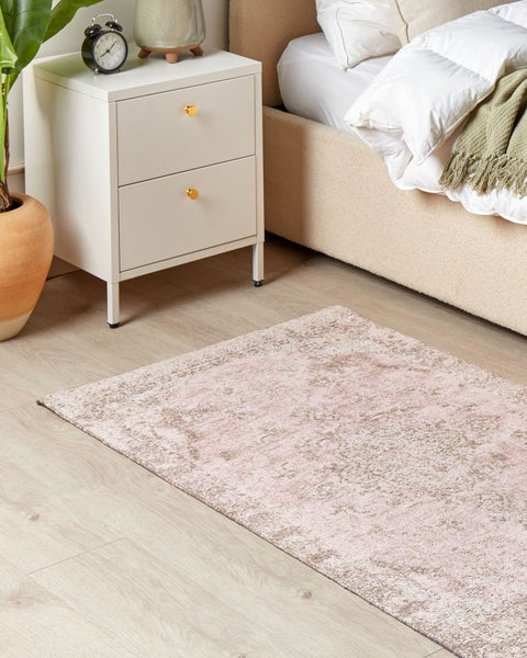 Teppich MATARIM Rosa 80 x 150 cm Baumwolle