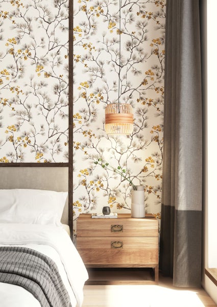 Masureel Tapete Blumen Beige - 53 cm x 10.05 m - 630644
