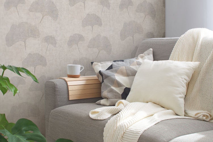A.S. Création Tapete Ginkgoblätter Sandbeige - 53 cm x 10.05 m - AS-322653