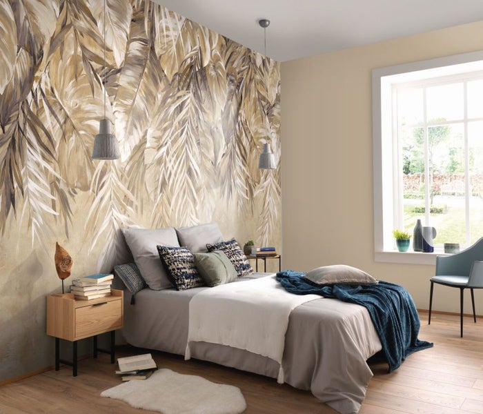 Erismann Tapete tropische Dschungelblätter Braun - 400 x 270 cm - 661654