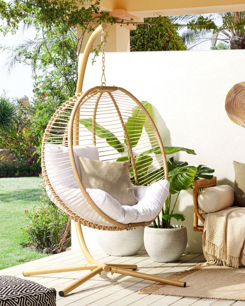 Hängesessel mit Gestell ARCO Metall Beige