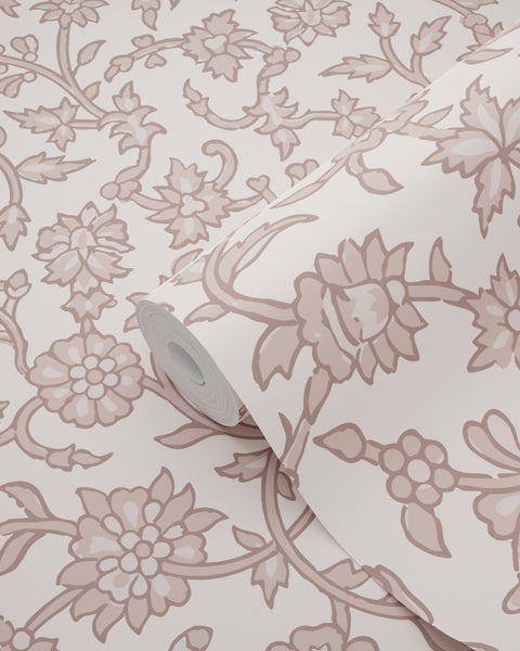 ESTAhome Tapete Blumenmuster Lila - 50 x 900 cm - 131522