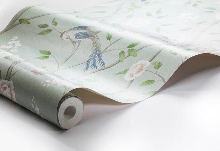 Borastapeter Tapete Blumen Grün - 53 cm x 10.05 m - 660254